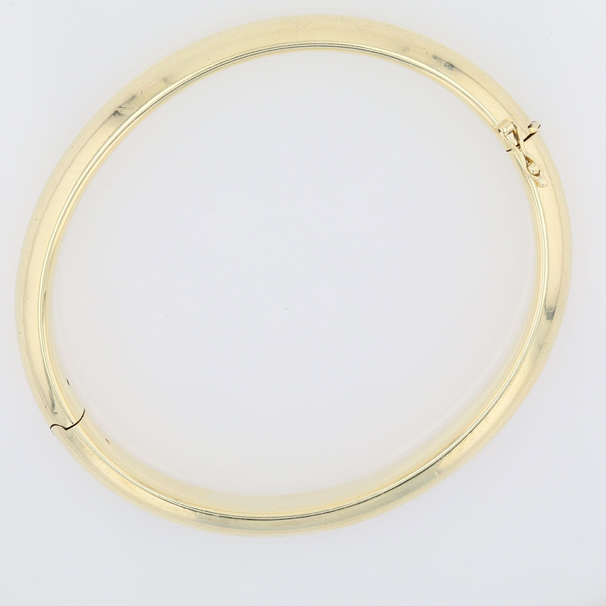 Bracelet or jaune demi jonc
