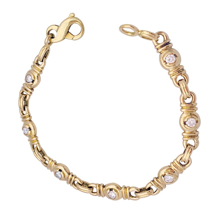 Bracelet or jaune, diamants. - Castafiore