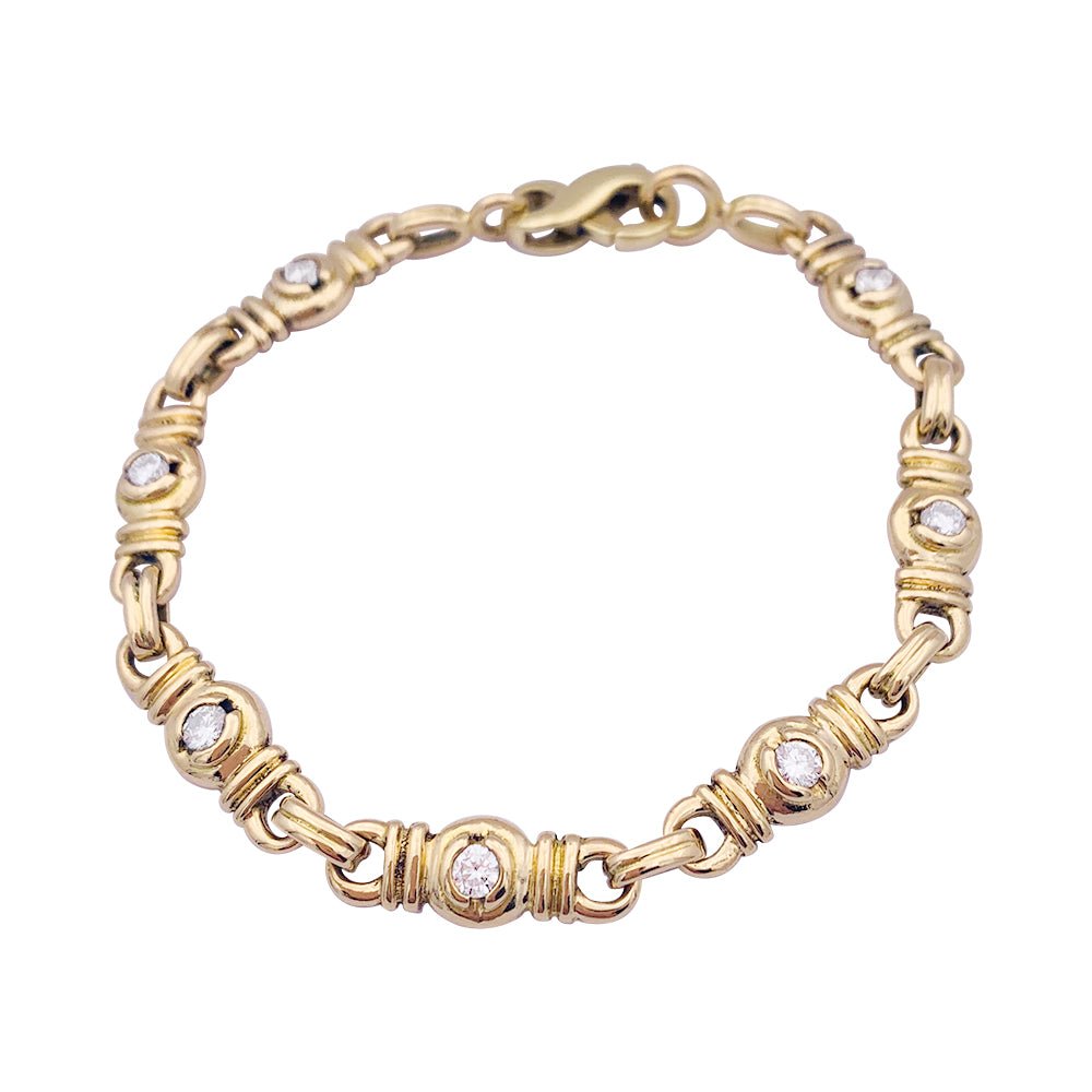 Bracelet or jaune, diamants. - Castafiore