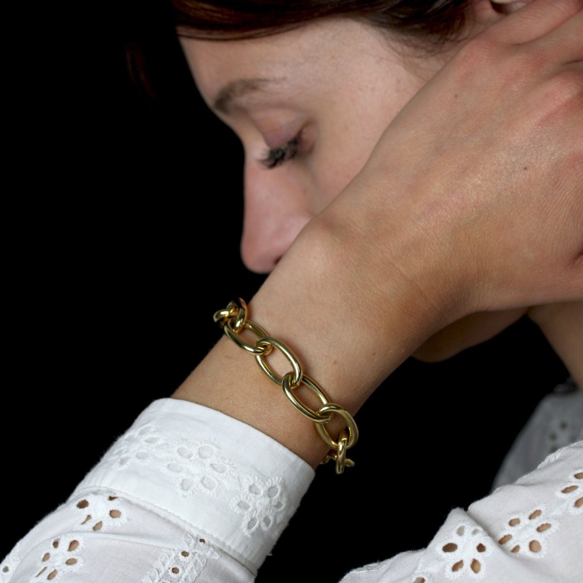 Bracelet or jaune maille forçat - Castafiore