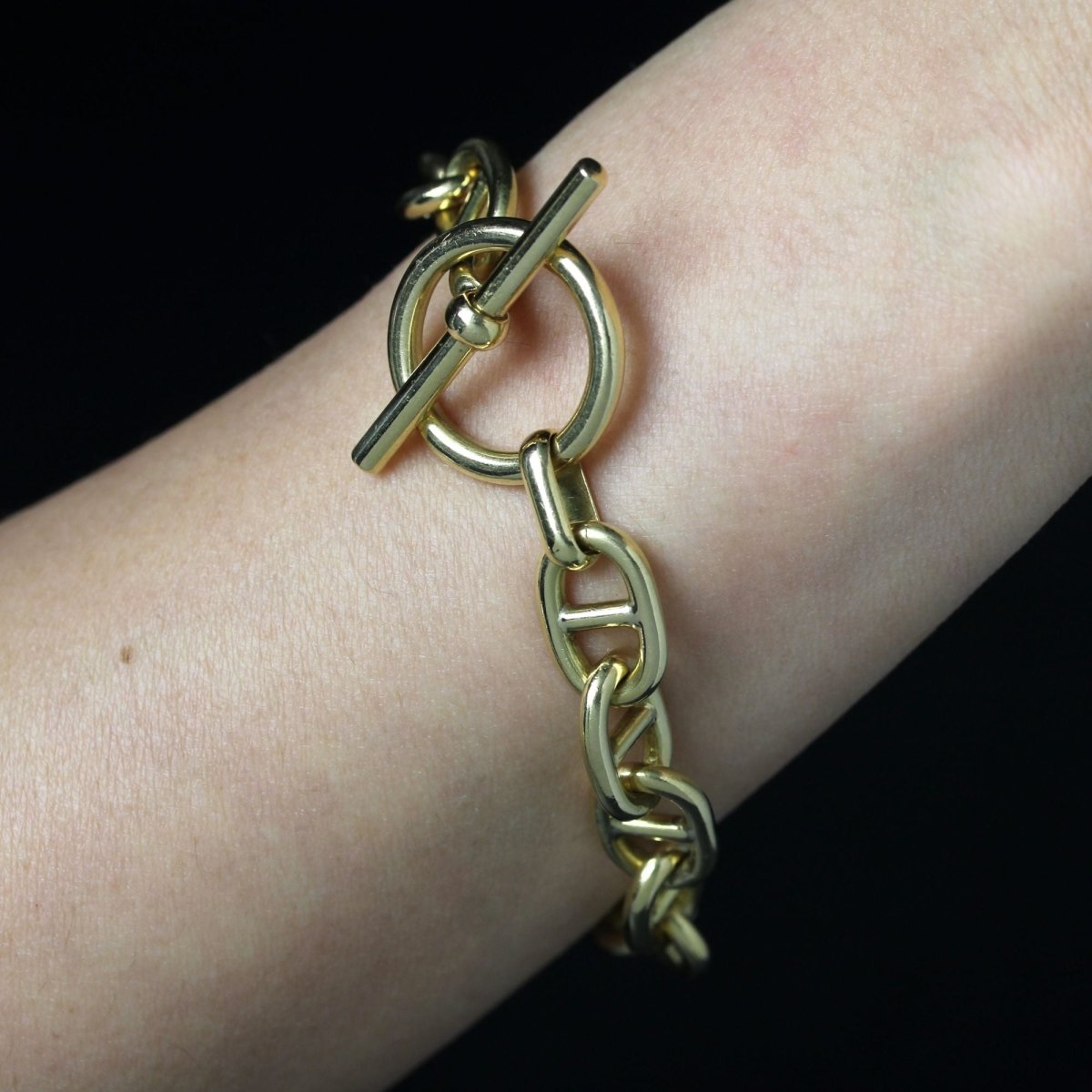 Bracelet or jaune maille marine vintage - Castafiore