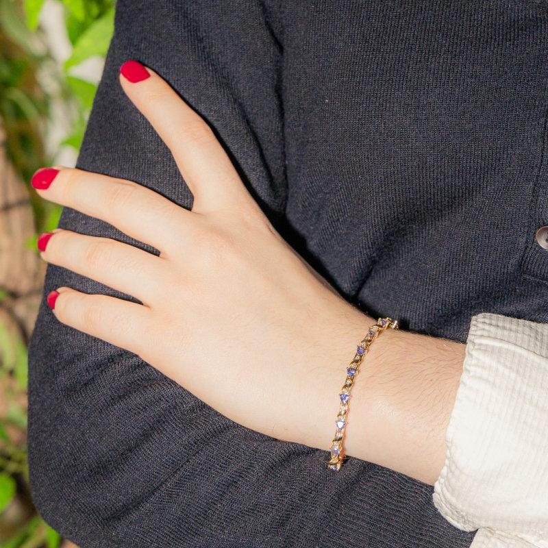 Bracelet Or jaune Tanzanite - Castafiore