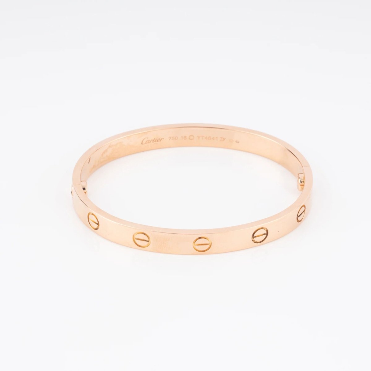 Bracelet or rose de la maison Cartier collection Love grand modèle - Castafiore