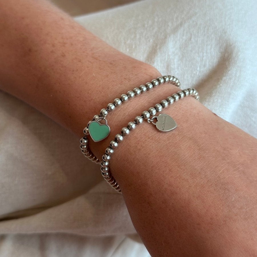Bracelet Perles TIFFANY & CO. "Return to Tiffany" en argent et émail - Castafiore