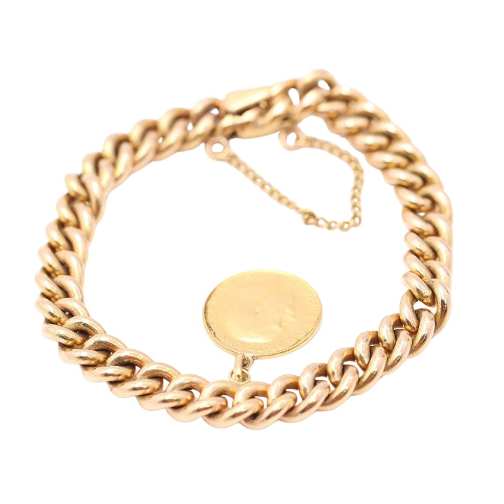 Bracelet Pièce de monnaie en or jaune - Castafiore