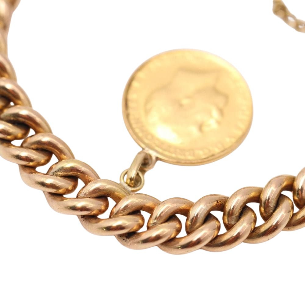 Bracelet Pièce de monnaie en or jaune - Castafiore