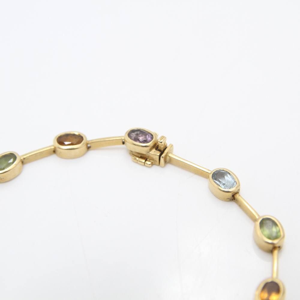 Bracelet plaqué or 18k avec pierres précieuses - Castafiore