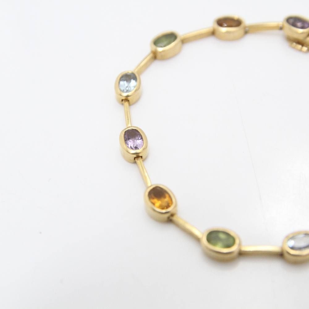 Bracelet plaqué or 18k avec pierres précieuses - Castafiore