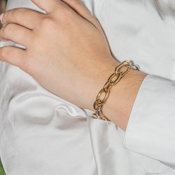 Bracelet POMELLATO "Chaîne Iconica" trois ors - Castafiore