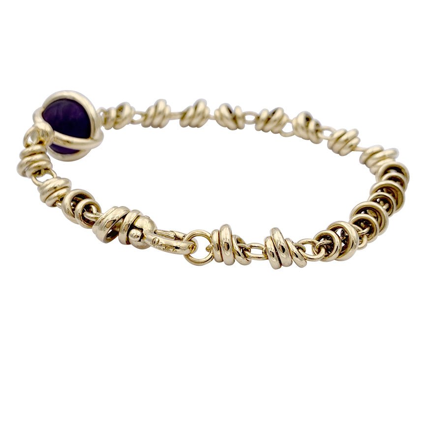 Bracelet Pomellato or jaune, améthyste. - Castafiore