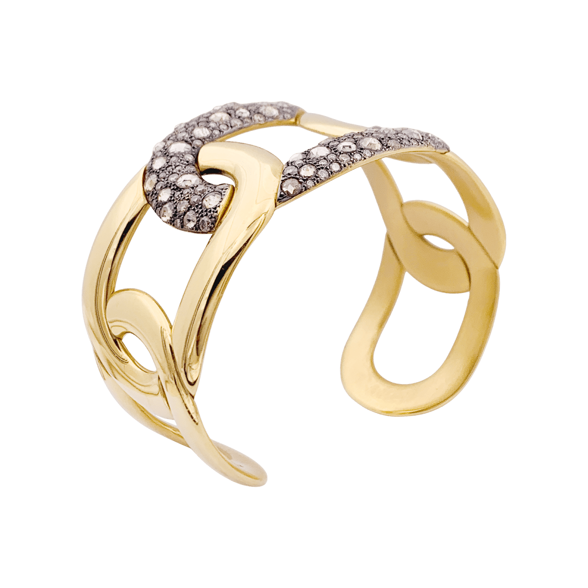 Bracelet POMELLATO "Tango" en or et diamant blancs et bruns - Castafiore