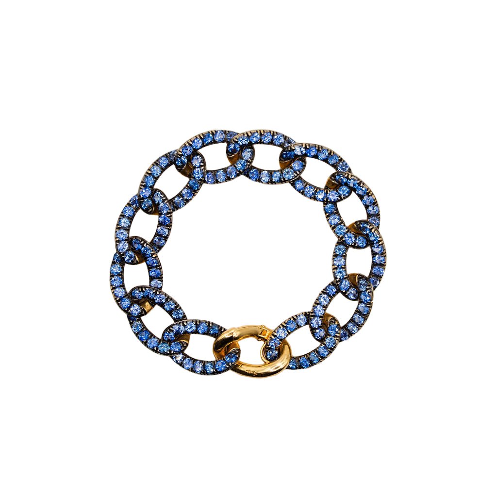 Bracelet POMELLATO "Tango" en or jaune et saphirs - Castafiore