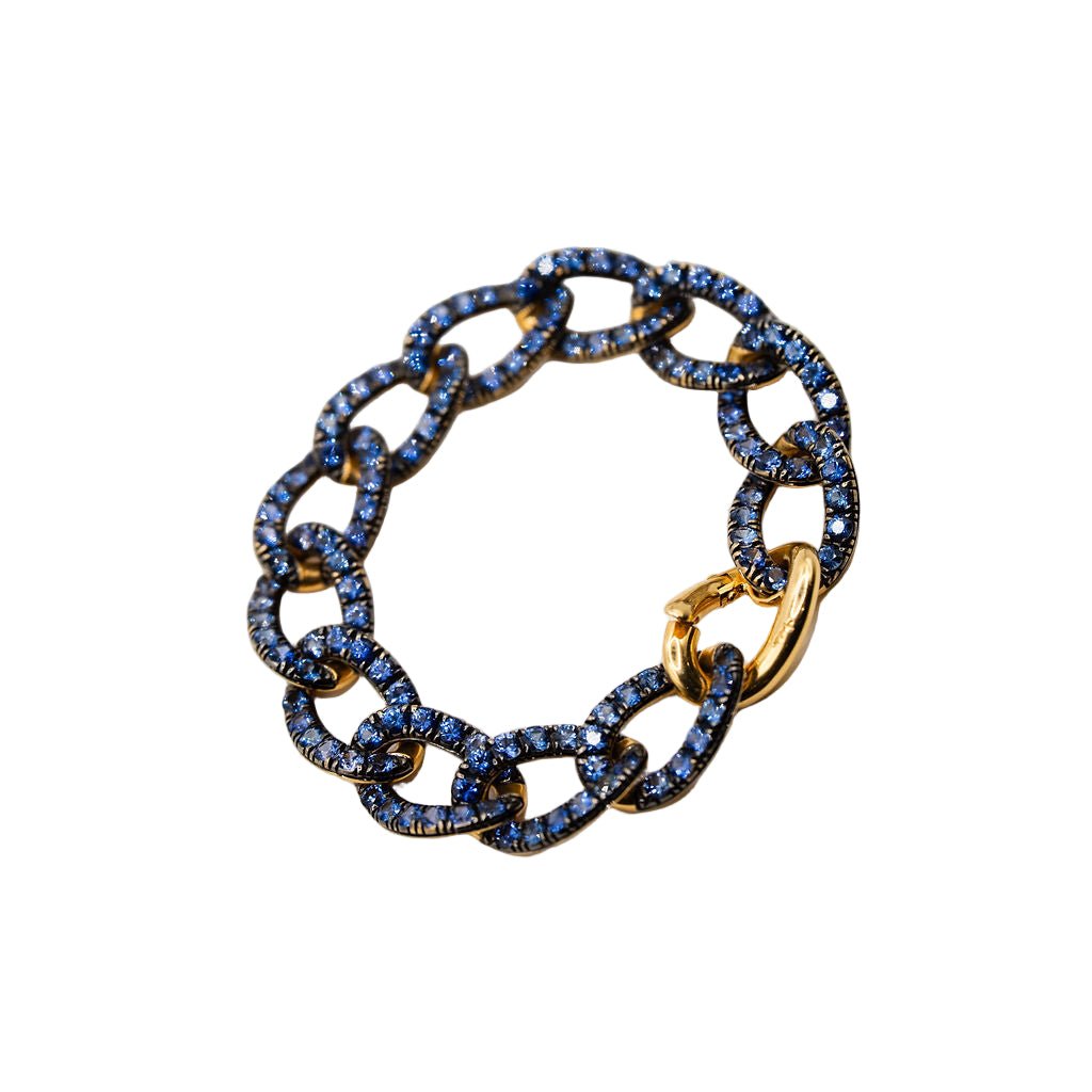 Bracelet POMELLATO "Tango" en or jaune et saphirs - Castafiore