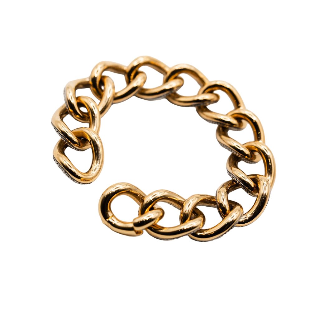 Bracelet POMELLATO "Tango" en or rose, argent et diamants - Castafiore