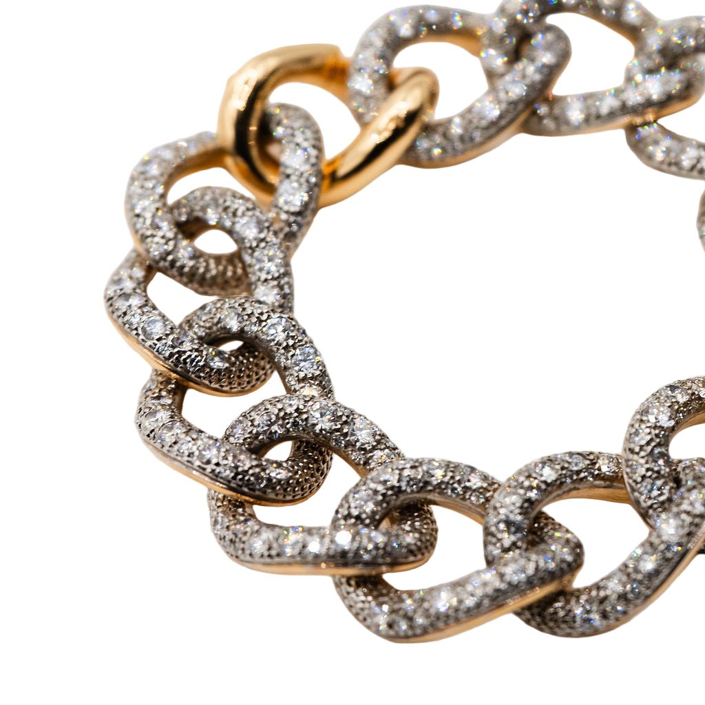 Bracelet POMELLATO "Tango" en or rose, argent et diamants - Castafiore