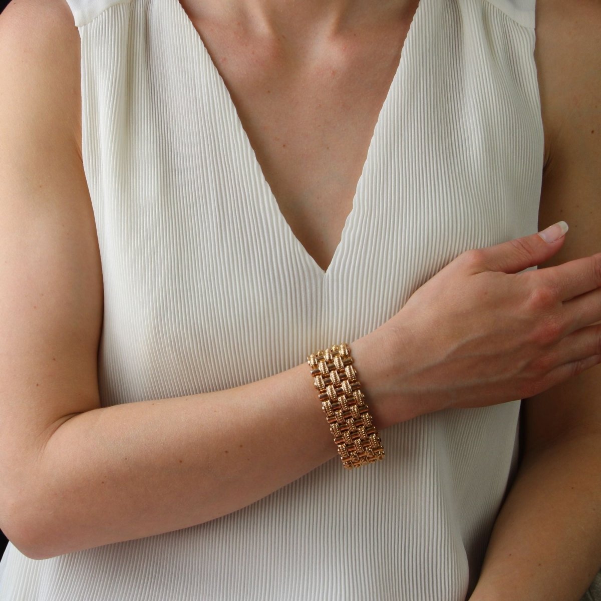 Bracelet rétro or rose - Castafiore