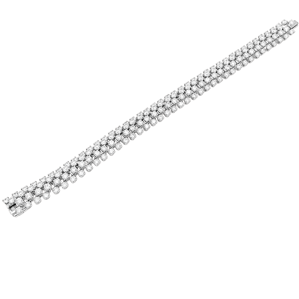 Bracelet Boucheron, "Angélique" rivière de diamonds, white gold.