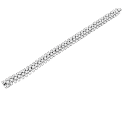 Bracelet Boucheron, "Angélique" rivière de diamonds, white gold.