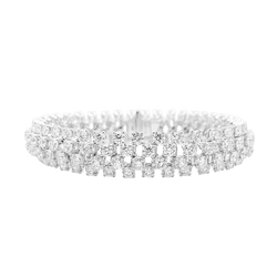 Bracelet Boucheron, "Angélique" rivière de diamonds, white gold.