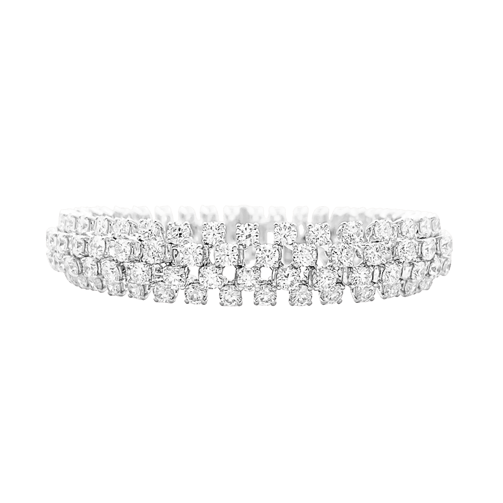 Bracelet Boucheron, "Angélique" rivière de diamonds, white gold.