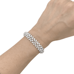 Bracelet Boucheron, "Angélique" rivière de diamonds, white gold.