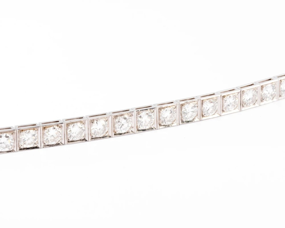 Bracelet rivière en diamant et platine - Castafiore