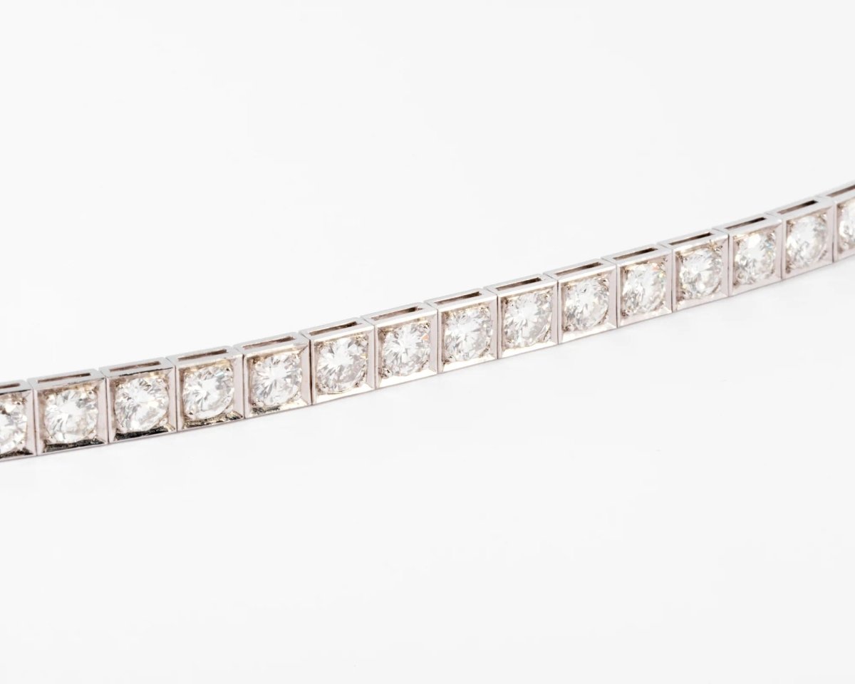 Bracelet rivière en diamant et platine - Castafiore