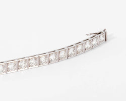 Bracelet rivière en diamant et platine - Castafiore