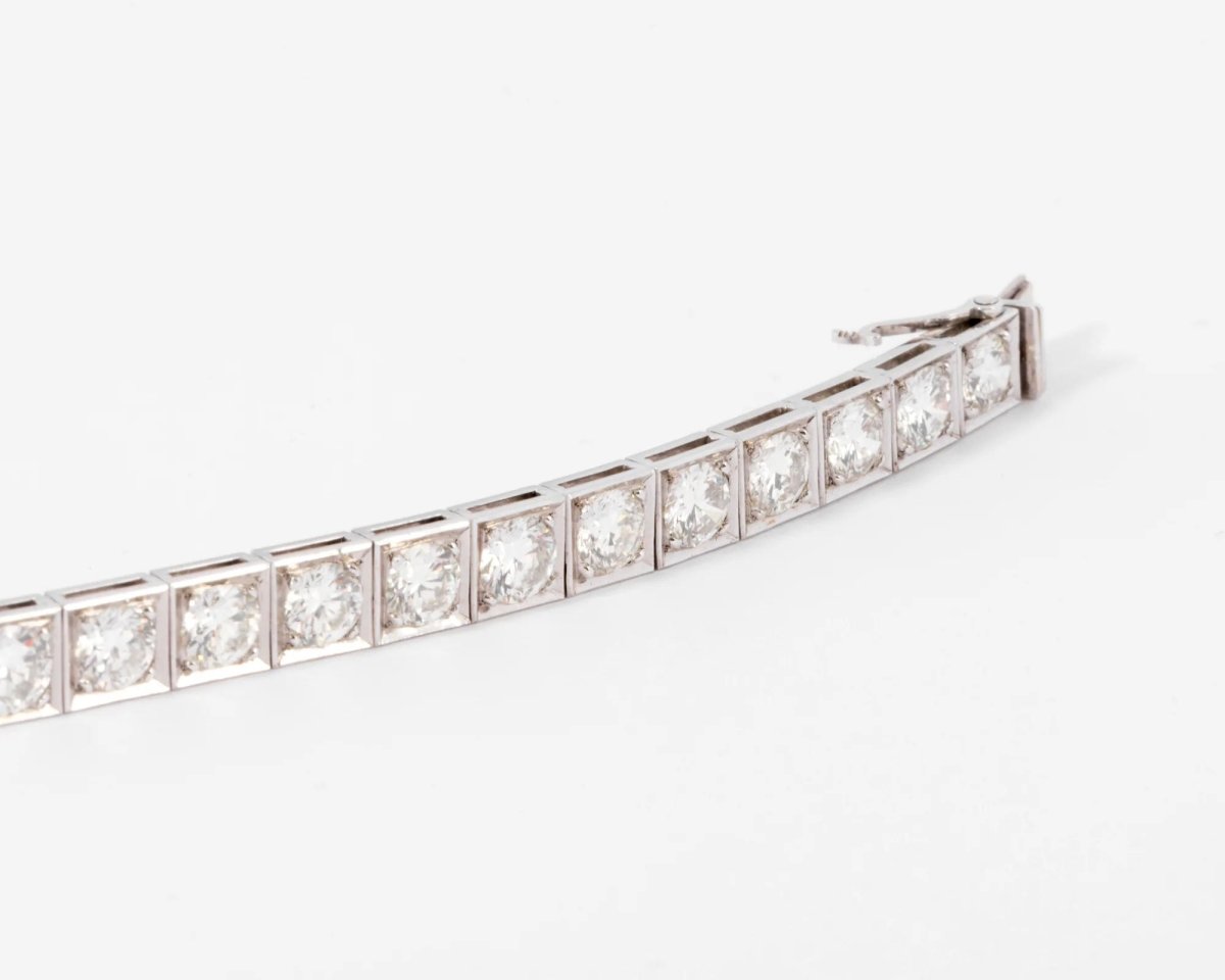 Bracelet rivière en diamant et platine - Castafiore