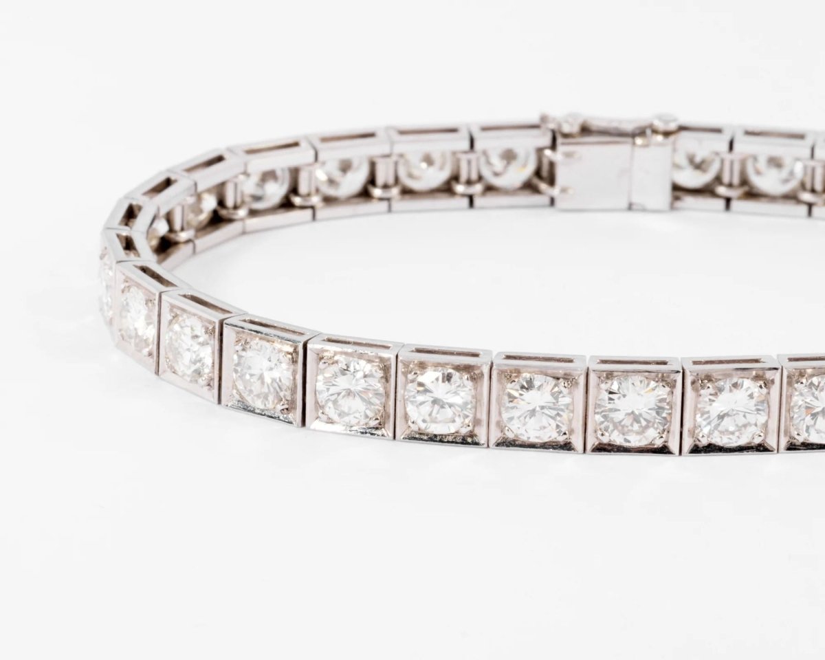 Bracelet rivière en diamant et platine - Castafiore