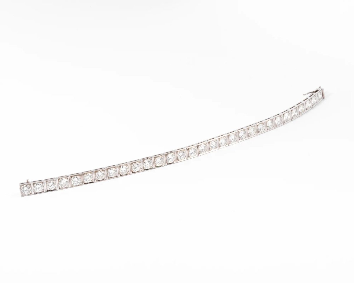 Bracelet rivière en diamant et platine - Castafiore