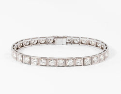 Bracelet rivière en diamant et platine - Castafiore