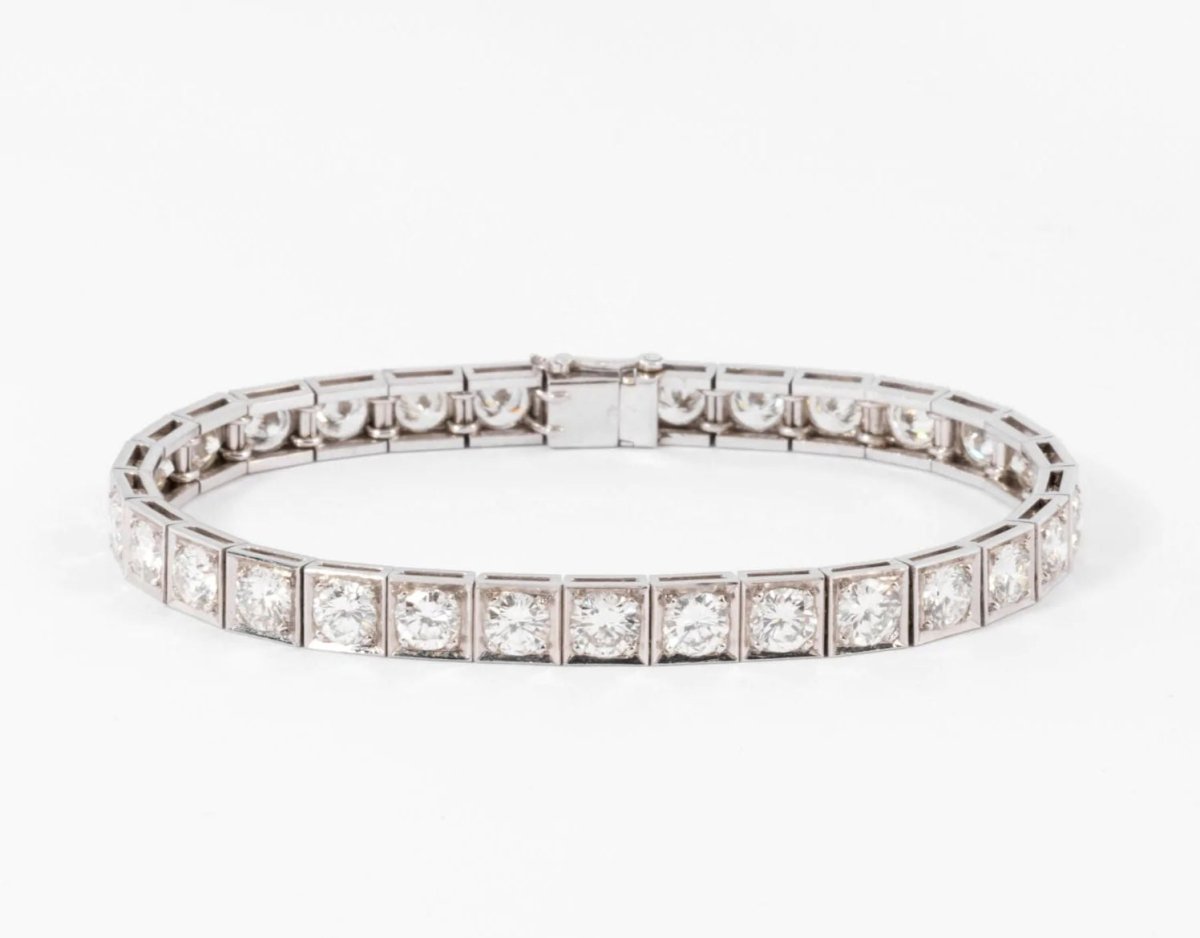 Bracelet rivière en diamant et platine - Castafiore