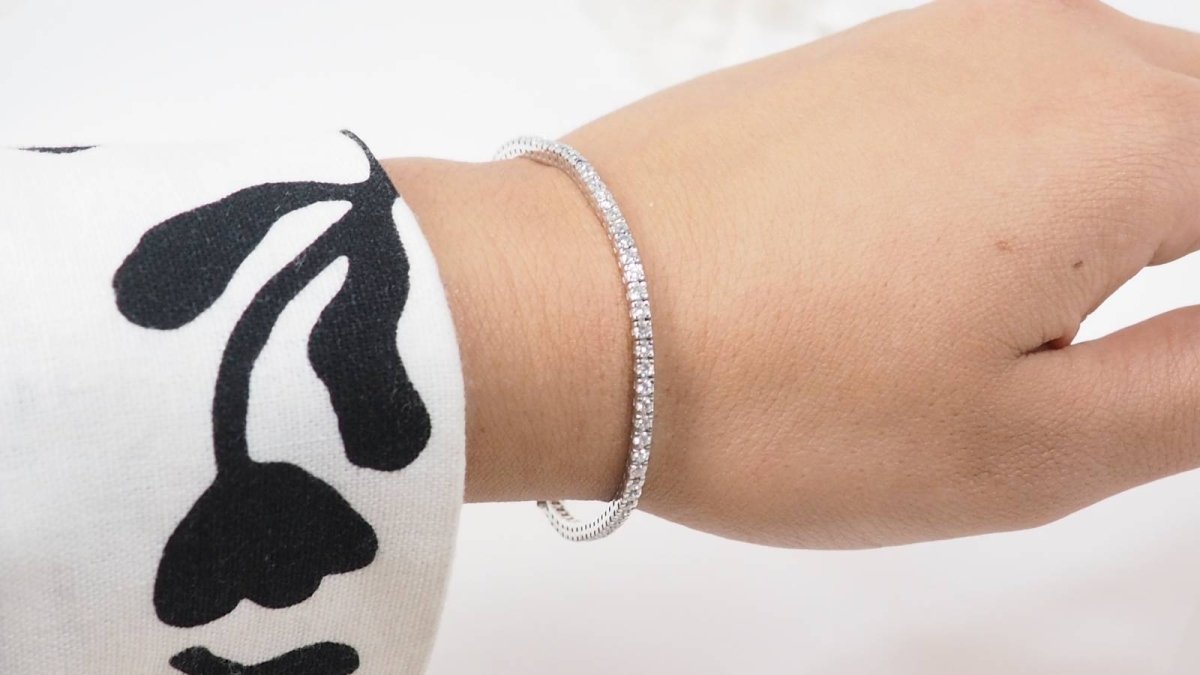Bracelet rivière en or blanc et diamant - Castafiore