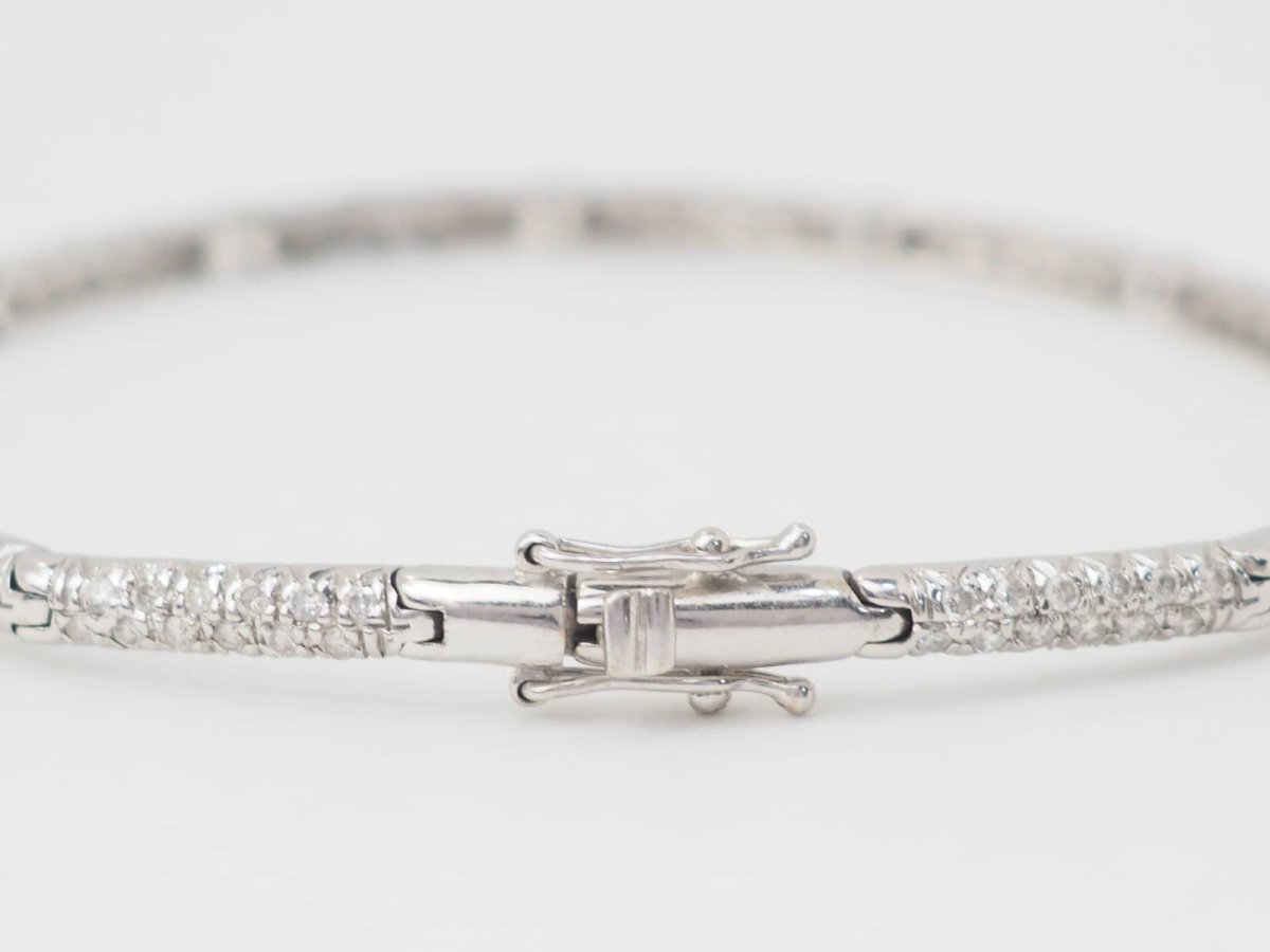 Bracelet rivière en or blanc et diamants 1.10cts - Castafiore