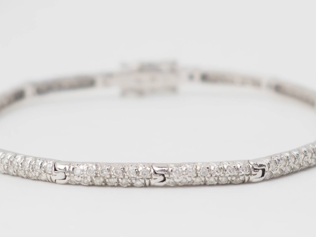 Bracelet rivière en or blanc et diamants 1.10cts - Castafiore