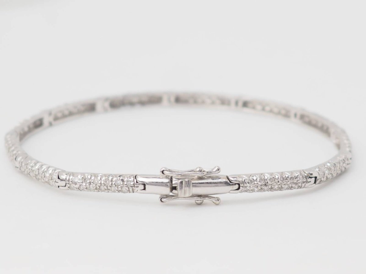 Bracelet rivière en or blanc et diamants 1.10cts - Castafiore