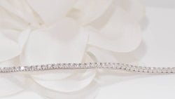 Bracelet rivière en or blanc et diamants 1ct