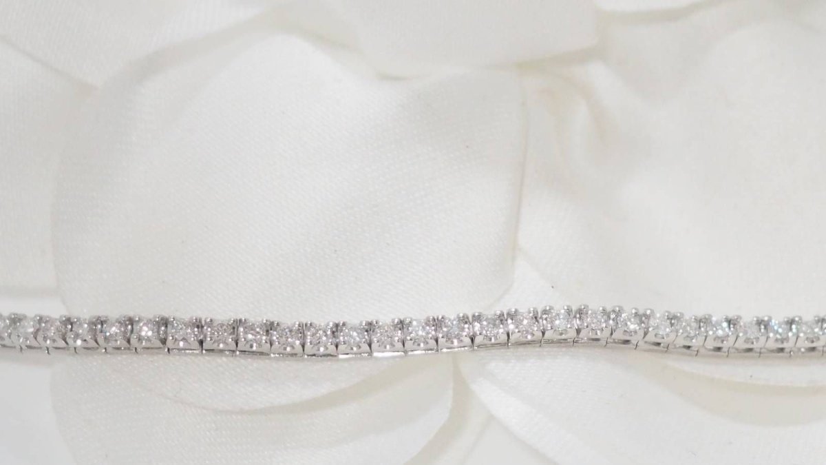 Bracelet rivière en or blanc et diamants 1ct - Castafiore