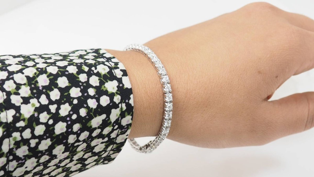 Bracelet rivière en or blanc et diamants - Castafiore