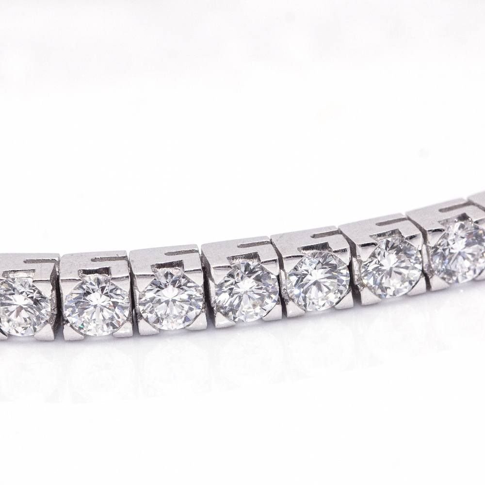 Bracelet Riviere en or blanc et diamants