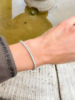 Bracelet Rivière en Or gris orné de diamant - Castafiore