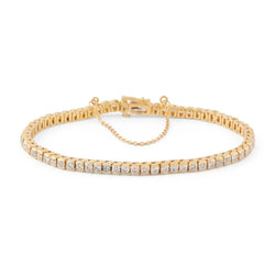 Bracelet rivière en or jaune et diamant taille brillant - Castafiore