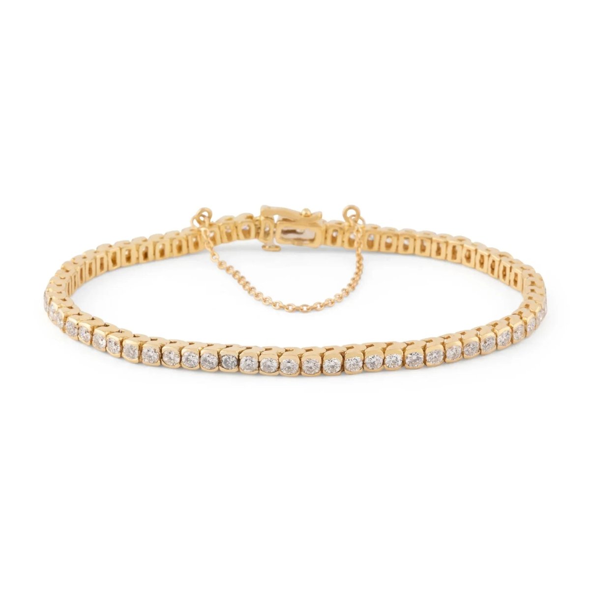Bracelet rivière en or jaune et diamant taille brillant - Castafiore