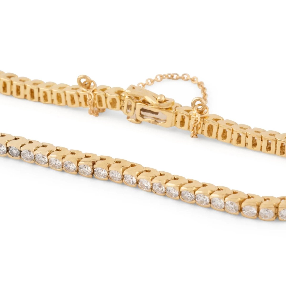 Bracelet rivière en or jaune et diamant taille brillant - Castafiore