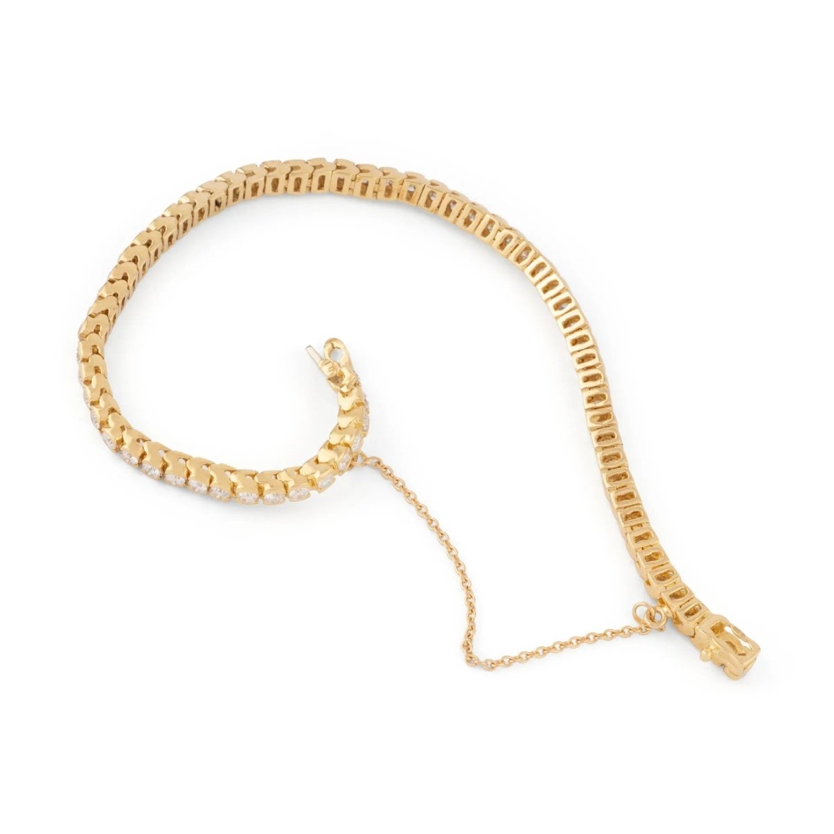 Bracelet rivière en or jaune et diamant taille brillant - Castafiore