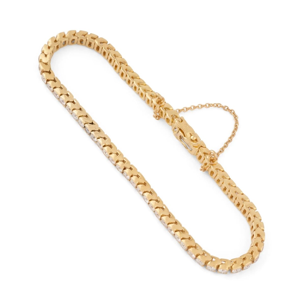 Bracelet rivière en or jaune et diamant taille brillant - Castafiore