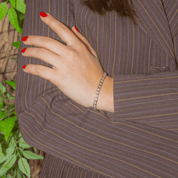 Bracelet Rivière en or jaune, or blanc et diamants - Castafiore