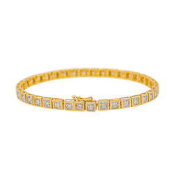 Bracelet Rivière en or jaune, or blanc et diamants - Castafiore