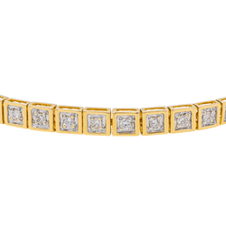 Bracelet Rivière en or jaune, or blanc et diamants - Castafiore